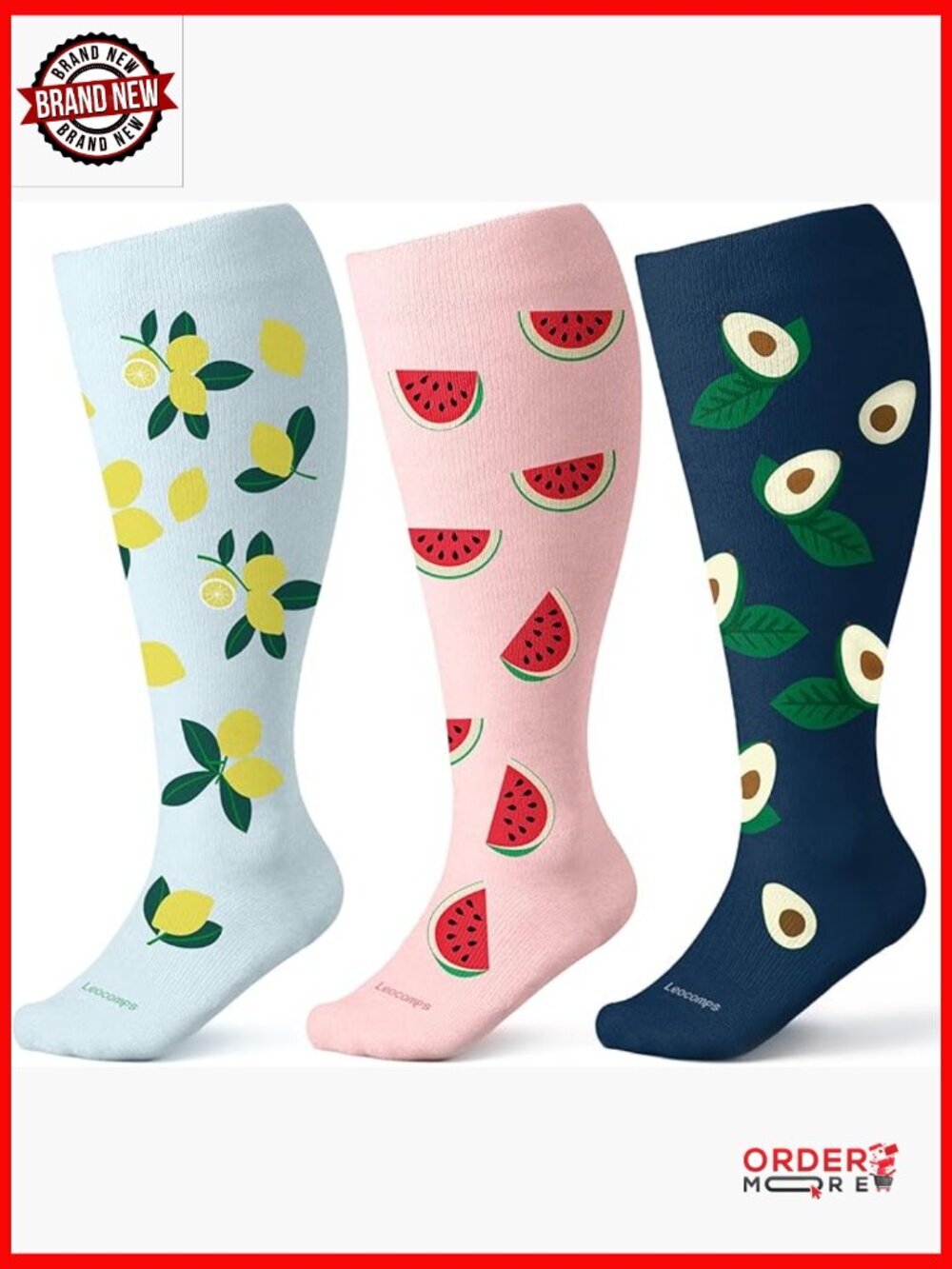 Wide Calf Compression Socks 15-20mmHg Knee High Extra Large for Nurses Travel